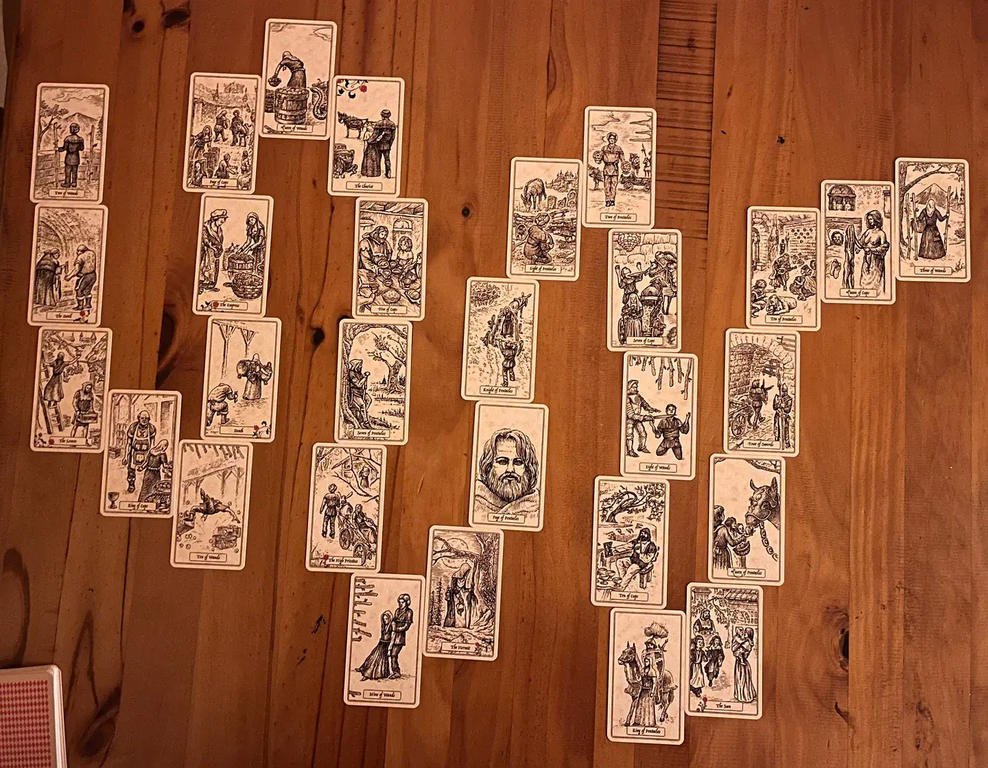 The Fruit Seller Tarot deck spread